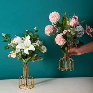 Designer Metal Bud <b>Vase</b> Sculpted Shape <b>Small</b> Decorative Flower <b>Vase</b> for Single Stem Table Decor Home and Gifting Use - Product Image 5