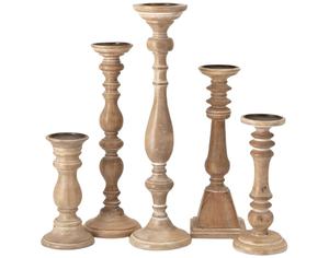 Portavelas de Madera Hecho a Mano con Forma Redonda para Decoración del Hogar, Navidad y Pascua - Product Image 3