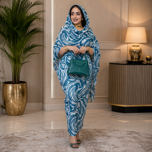Tela sudanesa Toub 100% algodón voile con estampado digital |   Textil Tradicional Natural y Transpirable para Prendas Étnicas con Estilo - Product Image 2