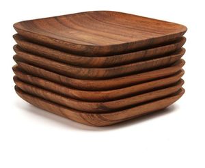 Oval Wooden Serving Tray Handmade Minimalist Solid Color Dishes & Plates - Product Image 2
