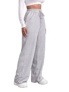 Straight Leg <b>Trousers</b> Pants Oversized Sweatpants Women's Solid Color <b>Drawstring</b> Baggy Sweat Pants Joggers - Product Image 6