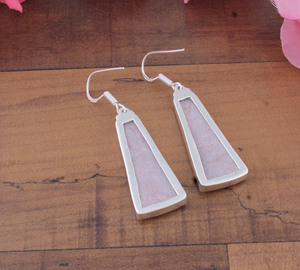 Blue Lace Agate Water Drop Dangle Earrings 925 <b>Sterling</b> <b>Silver</b> Gold Plated Vintage Unisex Women's Handmade Gemstone Jewelry - Product Image 4