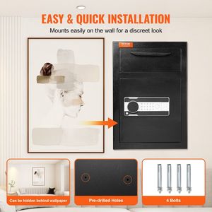 Cassaforte Elettronica con Codice 2.5 Cub con Fessura per Deposito e 2 Chiavi di Emergenza 20.27 X 13.97 X 13.97 Armadietto per Deposito Aziendale - Product Image 6