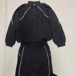 Conjunto de Chándal Cortavientos de Dos Piezas para Hombre, Personalizado con Logotipo, de Nailon y Poliéster, con Cierre de Cremallera, para Invierno, Venta al Por Mayor - Product Image 1