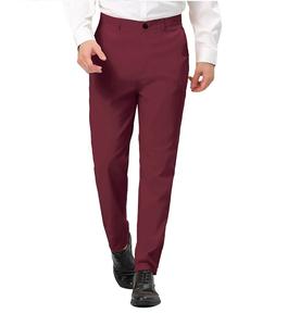 Pantalon de Costume Homme en Coton Sur Mesure Coupe Droite Formelle pour Bureau, Travail, Réunions, Décontracté et Respirant - Product Image 1