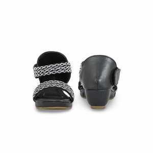Sandalias de tacón negras para niñas estilo elegante KD9878 - Product Image 2