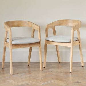 เก้าอี้ทานข้าวไม้เนื้อแข็งสไตล์ญี่ปุ่นสมัยใหม่พร้อมเบาะผ้าหุ้ม - Product Image 6