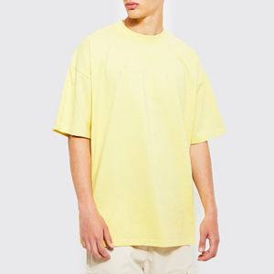 เสื้อยืดฮิปฮอปสตรีทแวร์ทรงโอเวอร์ไซส์สำหรับผู้ชายแบบสั่งทำพิเศษ เป็นมิตรต่อสิ่งแวดล้อม ผ้าฝ้ายหนา 100% ทรงไหล่ตก ไซส์พลัส พร้อมบริการ OEM ODM - Product Image 5