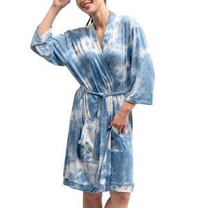 Vêtements de nuit sexy et luxueux en soie, pyjamas longs à revers pour femmes, peignoirs sexy, vêtements d'intérieur pour femmes, peignoir en soie - Product Image 4