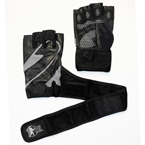 Guantes Profesionales Grises y Negros para Levantamiento de Pesas con Acolchado Reforzado en la Palma |   Agarre Antideslizante Premium para Equipo de Entrenamiento de Gimnasio - Product Image 6