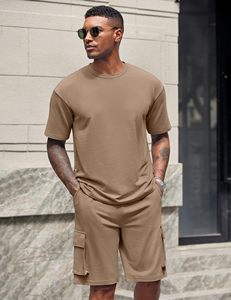 Ensemble short et t-shirt homme été brodé grande taille respirant imprimé haute qualité pour activités de plein air - Product Image 2