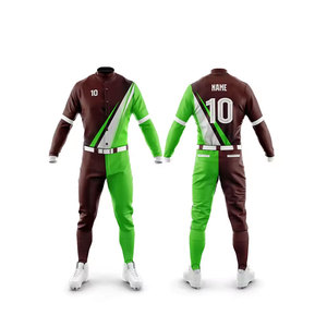 Tenue de sport personnalisée de qualité supérieure, respirante et anti-humidité, imprimée par sublimation numérique, uniforme de baseball à motif droit, modèle quatre - Product Image 3