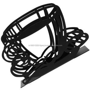 Porte-serviettes en métal en forme de tasse élégante personnalisée de haute qualité finition polie vaisselle de style américain faite à la main pour la maison - Product Image 1