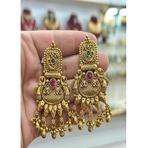 Elegantes Pendientes de Gota de Moissanita de Primera Calidad, Chapados en Oro, Modernos y de Alta Gama para Mujer, Ideales para Fiestas - Product Image 1
