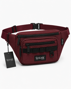 Sac banane sport en nylon GAPE, sangle réglable, fermeture éclair multifonctionnelle, unisexe, décontracté, pour activités de plein air, rouge, prix abordable, OEM - Product Image 3