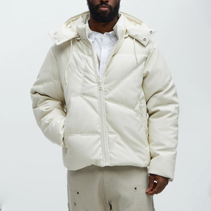 Veste matelassée unisexe personnalisée de haute qualité, col montant brillant, style décontracté, vente en gros, toutes tailles - Product Image 1