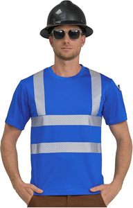 High Visibility Reflective Safety Work-wear T-Shirt <b>Constructed</b> Wear 100% Polyester Custom Made Men T Shirt - Product Image 5