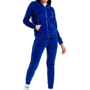 High Quality Casual Oversized <b>Women's</b> 100% Cotton <b>Velour</b> Flare <b>Jogger</b> Pants Custom Tracksuit Hoodie Patches Solid Color - Product Image 5