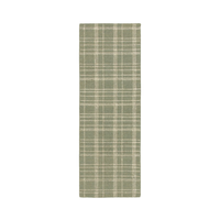 Light Green Plaid Wool Modern Eco-Friendly Anti-Slip Cushioned Tufted PET Friendly Indoor/Outdoor Camping Travel Picnic Rug