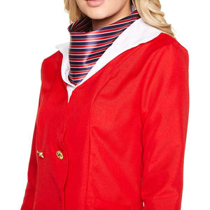 Uniforme d'hôtesse de l'air pour femmes, logo personnalisé, taille sur mesure, ensemble blazer à manches longues et jupe, tenue professionnelle pour compagnies aériennes, élégante et tendance. - Product Image 6