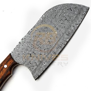 Custom Handmade Damascus Steel Cleaver <b>Knife</b> Butcher Chef <b>Knife</b> Razor <b>Sharp</b> Meat Chopper Wooden Handle <b>Kitchen</b> <b>Knife</b> Wholesale - Product Image 4