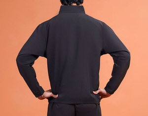 Chaqueta Deportiva Cortavientos Negra para Hombre, Personalizada con Sublimación, para Otoño, Impermeable, Estilo Vintage, de Nailon Softshell de Secado Rápido - Product Image 6