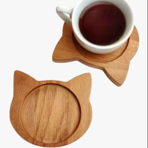 Achetez des sous-verres modernes en bois faits à la main, des tapis de tasse à thé modernes de 10 mm, écologiques, prix de gros, vaisselle colorée - Product Image 1