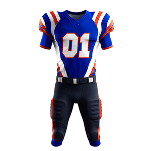Uniforme de Fútbol Americano Personalizado para Hombre, 100% Poliéster, Ligero, Sublimado, Mangas Cortas, Tallas Grandes - Product Image 1