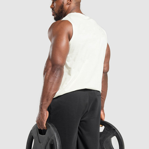 Débardeur Homme Col Rond en Coton Lourd Tricoté Lavé Respirant 100% Coton Personnalisable avec Logo Vente en Gros pour Musculation et Fitness - Product Image 5