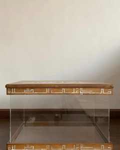 Caja de chocolate cuadrada de acrílico hecha a mano, moderna, con tapa de madera con incrustaciones, organizador de almacenamiento para regalo de Ramadán. - Product Image 2