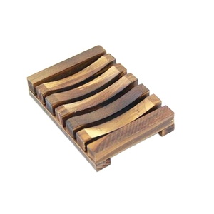 Jabonera portátil natural personalizada hecha a mano, jabonera de drenaje de baño de madera, accesorios de baño - Product Image 3