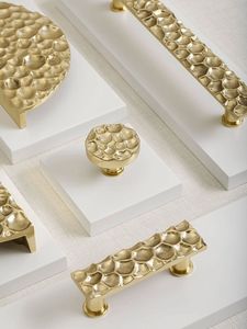 Poignées de tiroir créatives en laiton massif chromé argenté et doré, poignées de meuble en cuivre – Grande Vente - Product Image 3