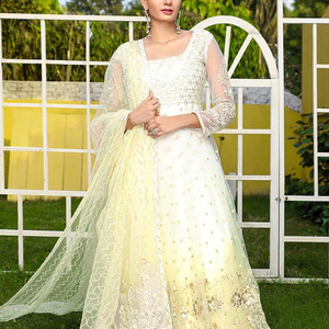 ชุดเดรสปักลายหนักสำหรับผู้หญิง แบบเย็บสำเร็จ/ยังไม่เย็บสำเร็จ สไตล์ปากีสถาน คุณภาพสูง 3 ชิ้น สำหรับงานปาร์ตี้ - Product Image 3