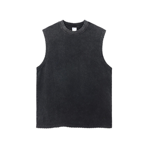 High quality <b>men</b> Customize summer tank top Acid Washed cotton & breathable Hot Style and Sleeveless gym <b>vest</b> for <b>men</b> - Product Image 5