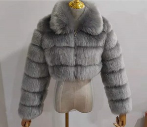 Manteau thermique tendance hiver 2027 pour femmes, nouvelle veste courte avec col en fourrure de renard véritable, style blouson surdimensionné, coupe-vent - Product Image 5