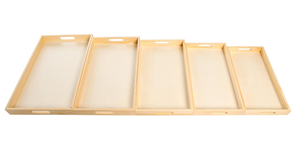 Wholesale Custom DIY Rectangular Unfinished Wooden Nested Serving <b>Breakfast</b> Tray With Handles - Product Image 4