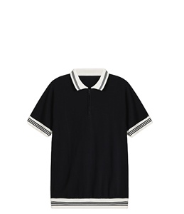 Chemises décontractées pour hommes en tricot 100% coton respirant à manches courtes, service OEM, vente en gros, nouveau design - Product Image 1