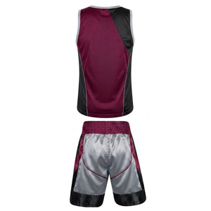 Uniformes de Boxeo de Satén de Poliéster de Alta Calidad con Logotipo Personalizado, Conjunto de Uniformes de Boxeo para Adultos en Venta en Línea - Product Image 3
