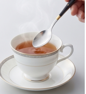 Classic Stainless Steel Serving <b>Spoon</b> With Black Handle And Gold Plated <b>Ring</b> Mirror Polish Long Handle Elegant Kitchenware - Product Image 4