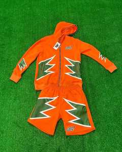 Custom Nylon Tracksuit <b>Wind</b> <b>Breaker</b> Zip up Hoodie and Shorts Set Plain Windbreaker Short Set Men Windbreaker Tracksuit Set - Product Image 2