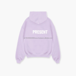 Oem personalizado Sudaderas Para Hombre Streetwear No String 100% algodón serigrafía lavanda de talla grande sudaderas con capucha y sudaderas para hombre - Product Image 6