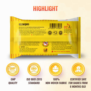 Lingettes nettoyantes pour bébé, fabriquées à partir de tissu spunlace, avec des qualités naturelles anti-moustiques. - Product Image 3