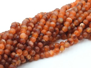 Cuentas Redondas de Cornalina Natural, Lisas, Mate y Pulimentadas, en Forma de Esfera, Hilo de 16 Pulgadas, Piedras Preciosas Sueltas para la Fabricación de Joyería Artesanal - Product Image 2