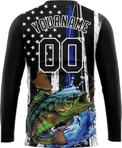 Camisetas de Pesca al por Mayor 2026, Protección Solar UPF 50+, Tallas Grandes, Manga Larga, Deportivas, Transpirables, de Poliéster, Personalizadas - Product Image 2