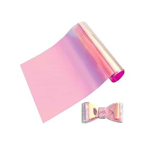 Iridescent Holographic Film Roll Wholesale Self Adhesive Waterproof Vinyl <b>Sheet</b> for Decoration Craft Gift Wrapping Packaging Use - Product Image 3