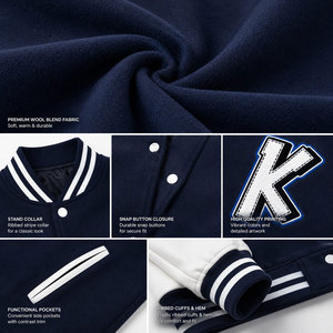 High Quality Customizable Men's Bomber <b>Jacket</b> with <b>Patchwork</b> Ripped Embroidery Letter Spot Design-Breathable Winter Oversized - Product Image 6