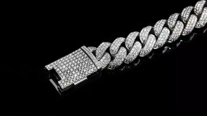 Trendy Unisex Luxury White Gold Cuban Link Chain <b>D</b> Color VVS Studded Diamond Tester Check Moissanite for Wedding - Product Image 4