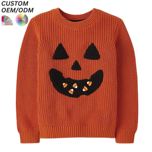 Pull en coton tricoté pour garçons, vêtements d'hiver chauds pour enfants, support OEM ODM pour la vente en gros - Product Image 1