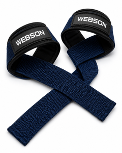 Correas de levantamiento Webson de nailon para gimnasio, antideslizantes, con cierre de velcro, unisex, azules, precio mayorista, baratas, transpirables - Product Image 1