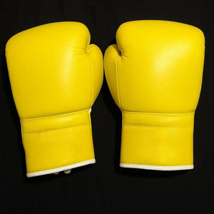 Guantes de Boxeo Amarillos Hechos a Medida, Nueva Llegada 2026, Guantes de Boxeo de Cuero PU Personalizados para Entrenamiento de Adultos - Product Image 2